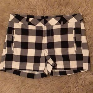 Black and white gingham checker shorts